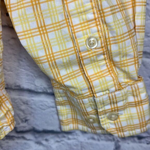 Tommy Hilfiger Yellow Orange Large Button Down Dress Shirt - Picture 7 of 7